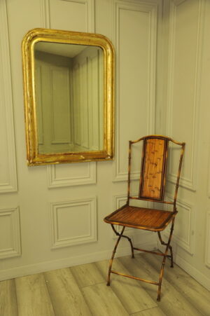 a very large antique french 19c gilt gesso wall hanging mirror