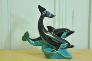 vintage poole pottery double dolphin