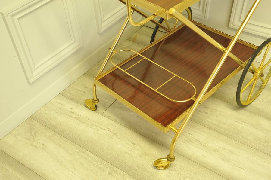 stunning vintage french two tier drinks cart