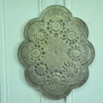 antique kashmiri silver plate pierced repoussé copper tray