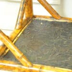 antique english two tier bamboo lacquered side table