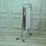 vintage mid c folding two tier drinks bar cart trolley