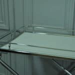 vintage mid c folding two tier drinks bar cart trolley